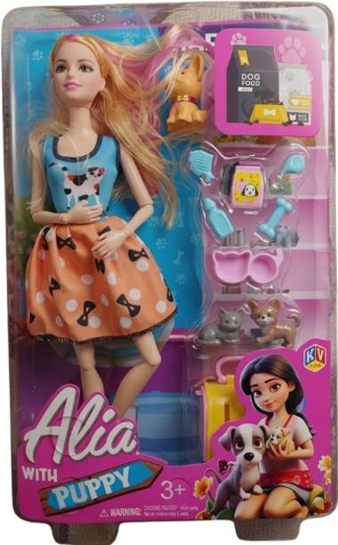 STORERBM Alia with puppyCute Doll for Girls/Kids Doll set with Puppy playing set(3+years)