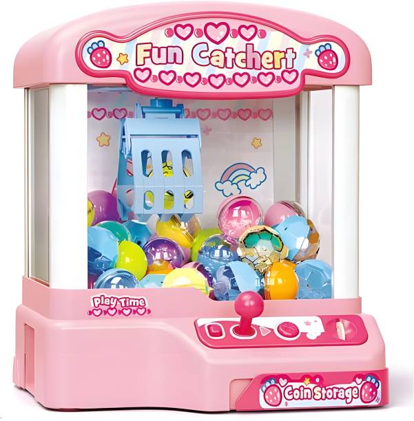 RAINBOW RIDERS Doll Catcher Electric Claw Machine Toy with Coin Storage Light & Sound Fun Play