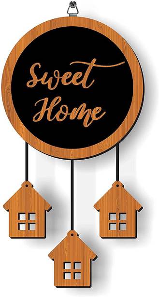 HOUSE OF COMMON Sweet Home Wall Hanging | House Shape MDF Showpiece for Door Entrance