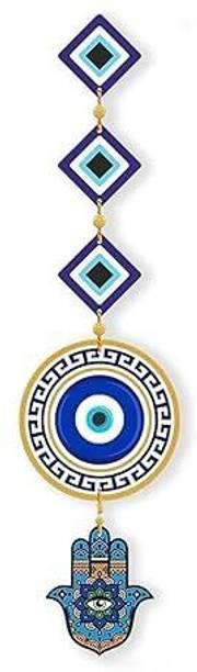 HOUSE OF COMMON Evil Eye with Hamsa Hand Hanging | Nazar Battu MDF Door Spiritual Decor