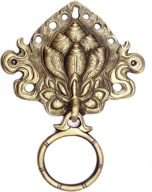 SUSAJJIT DECOR Brass Antique Sankh (Conch) Shape Door Knocker Decorative Door Hardware Brass Door Knocker