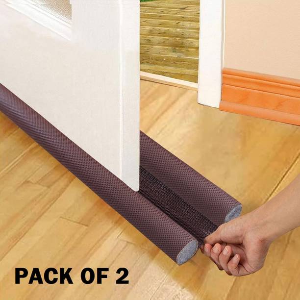 PILONG Door Bottom Sealing Strip Guard for Home | Door Stoppers Door Closer Bottom Brown Sealing Strip (39 Inch)(PACK OF 1) Door Mounted Door Stopper