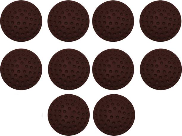 ALP overseas ALP Rubber Wall Protectors – Set of 10 Self-Adhesive Brown Door Knob Covers for Protecting Walls from Door Handles, Stops, Headboards, and Refrigerator Doors Wall Mounted Door Stopper