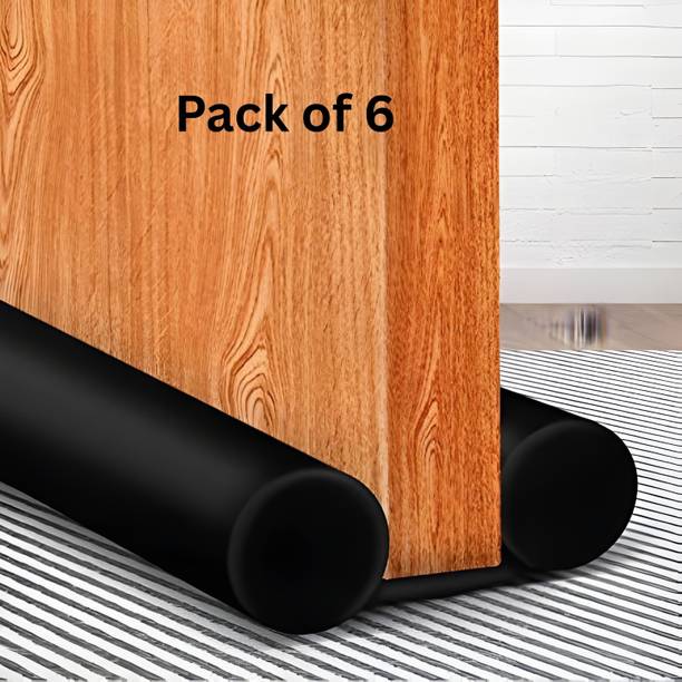 Elvara Door Bottom Sealing Guard, Heat & Cold Blocker Fabric Strip Door Gap Sealer & Stop Unwanted Dust, Insects, Light from Door | Washable Floor Mounted Door Stopper