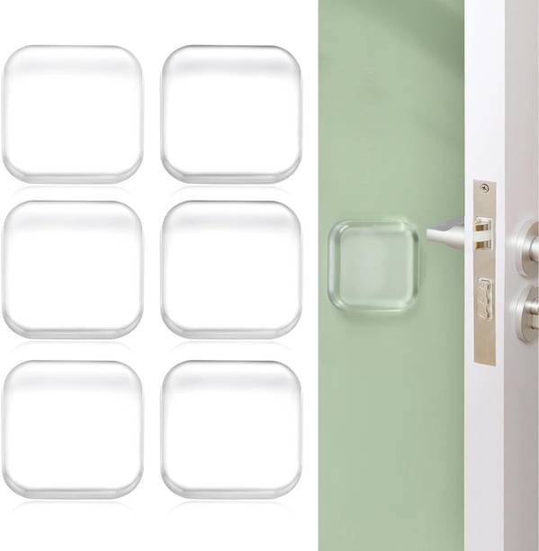 KGBTREADS Clear Rubber Door Stoppers Wall Protector Self Adhesive Bumpers Self Adhesive Clear Rubber Door Stopper Wall Protector Gel Bumper Pads 6 Pack Wall Mounted Door Stopper