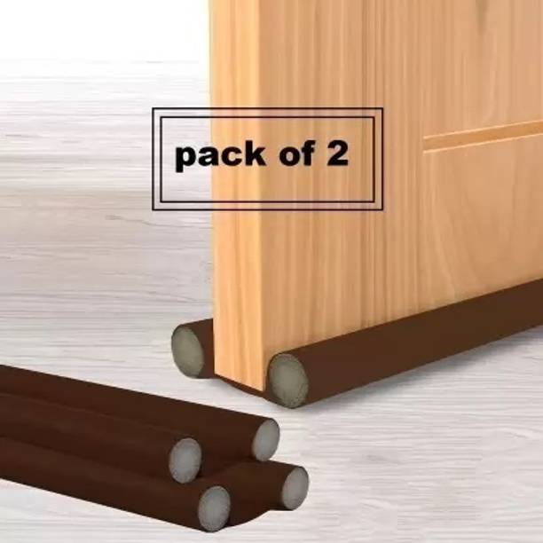PYORIT (Pack of 2) Twin Door Draft Fabric Cover Guard, Cool/Hot Maintain in Room Door Mounted Door Stopper