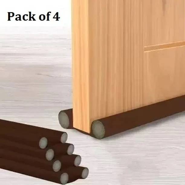 Digicom PACK OF 4 Door Bottom Sealing Guard Strip (Brown, 39 Inch) Durable Floor Mounted Door Sealing Strip Guard Door Mounted Door Stopper