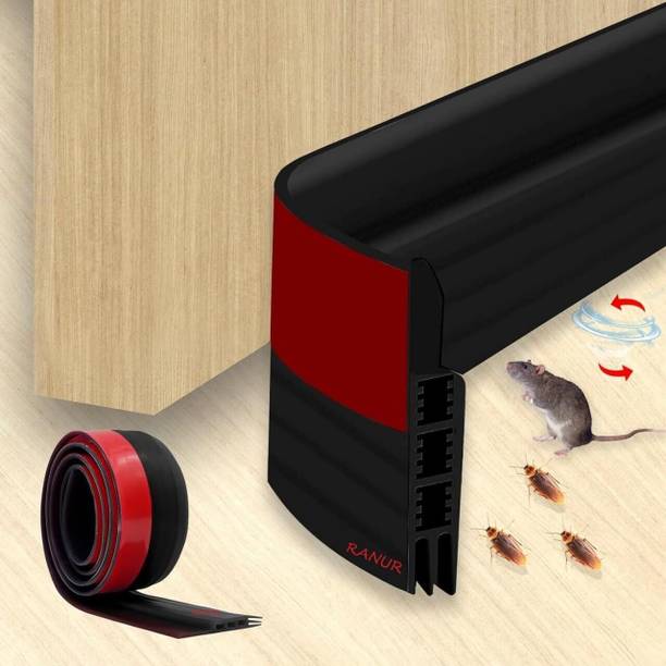 Bloriza Silicone Self Adhesive Door Bottom Sealing Strip Guard Self-Adhesive Window/Door Tape for Seal, Cockroach Insect Bugs Stopper 1 Meter Floor Mounted Door Stopper