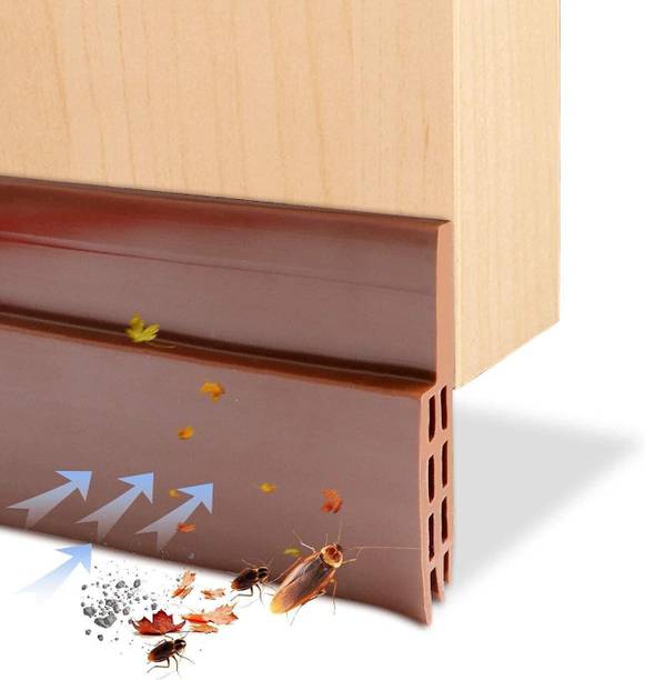 Bloriza Brown Tape 11 Self-Adhesive Window/Door Tape for Seal, Cockroach Insect Bugs Stopper 1 Meter Floor Mounted Door Stopper