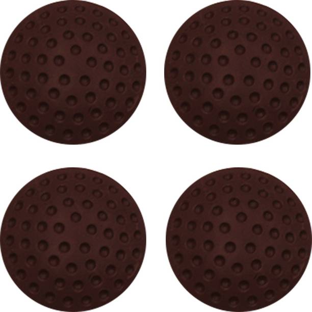 ALP overseas ALP Rubber Wall Protectors – Set of 4 Self-Adhesive Brown Door Knob Covers for Protecting Walls from Door Handles, Stops, Headboards, and Refrigerator Doors Wall Mounted Door Stopper