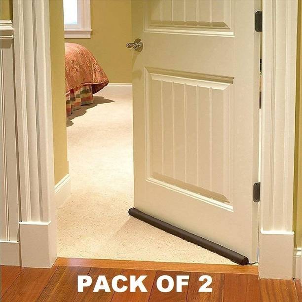 Digicom Door Bottom Sealing Guard Strip (Brown, 36 Inch) (Pack of 2)Durable Floor Mounted Door Sealing Strip Guard (39 Inch) Door Mounted Door Stopper