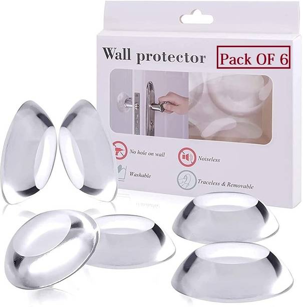 VESTURA PACK OF 6 Door Knob Wall Protector Door Stopper Sticker with Strong Stickiness Silicone Door Bumper Wall Protector Door Knobs, Refrigerator Door, Wall Mounted Wall Mounted Door Stopper