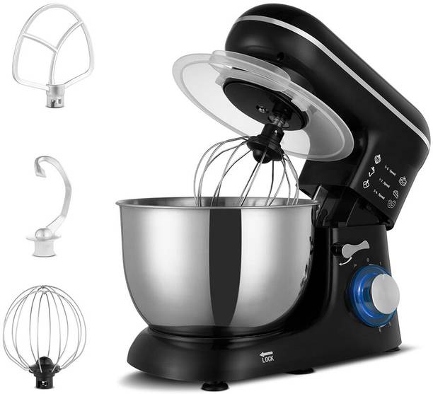 Kent Stand Mixer 1300W ideal To Whisk Mix&Knead 5L Bowl 6 SpeedSetting&PulseFunction Stainless Steel Continuous Dough Maker
