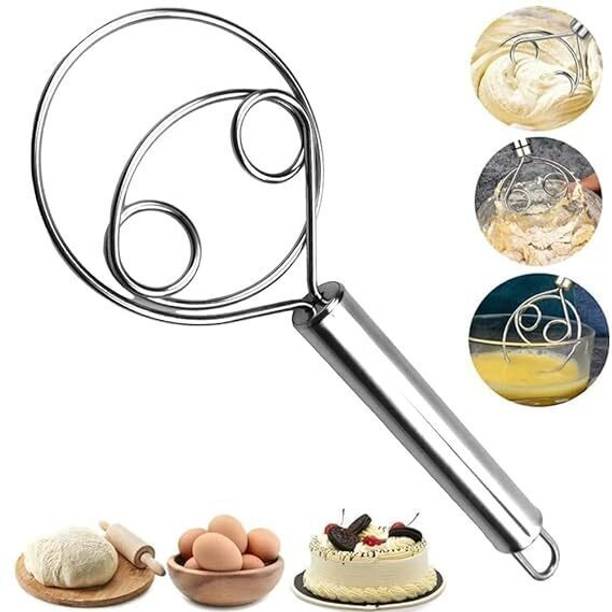 SEASPIRIT Stainless Steel Dough Mixer Hole Durable Time-Saving Mixing Stick Baking Tools Stainless Steel Detachable Dough Maker