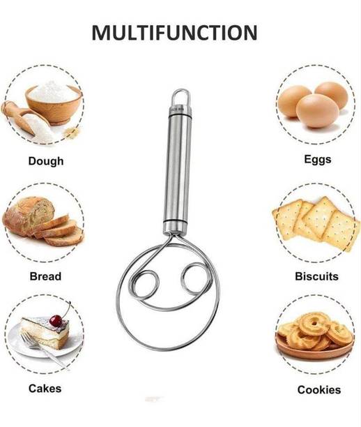 AKsells Atta Maker Stainless Steel Hand Machine Dough Mixer with Hanging Hole Durable Stainless Steel Detachable Dough Maker