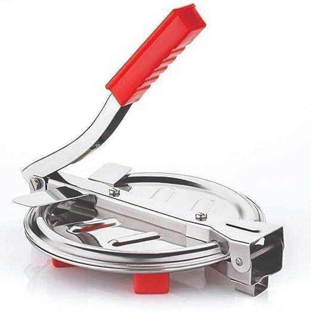 fixileon Stainless Steel Puri Maker Press with Handle | Heavy Duty Roti Roti and Khakra Maker