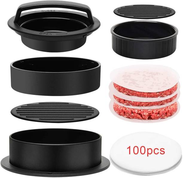 Kliznil Cold Non-Stick Sliders Beef Burger Press Party BBQ Barbecue Grill Accessories Manual Dough Press
