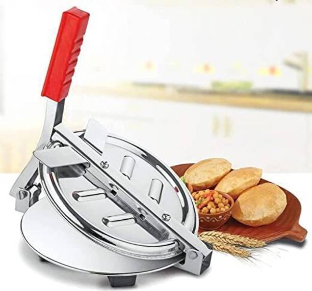 greate choice Hot Heavy Quality Stainless Steel Puri Maker Press Machine with Handle Manual Dough Press