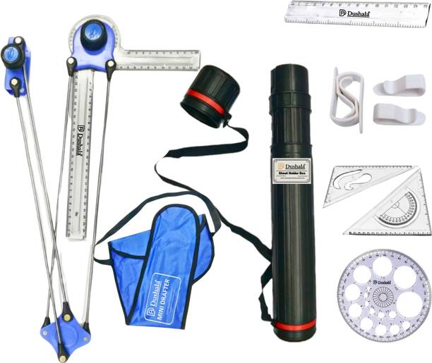Book birds Engineering drawing instruments Mini drafter, sheet holder box, procircle Drafting Kit