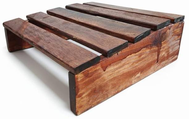 ZentroHub ZentroHub Wooden Under-Desk Foot Rest | Slanted Anti-Slip Stool for Office Foot Rest