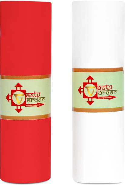 vastu vardan Vinyl Tape For Vastu Correction / Toilet Remedy ( Color- Red::White, Pack Of 2) Drafting Tape