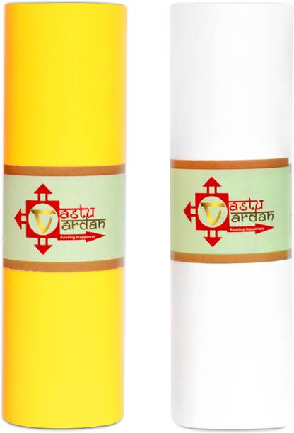 vastu vardan Vinyl Tape For Vastu Correction /Toilet Remedy ( Color- Yellow:White, Pack Of 2) Drafting Tape