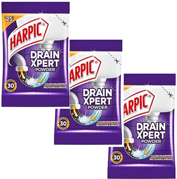 Harpic Drain Xpert Drain Cleaning Powder (50g) PACK 3 ## Powder Drain Opener