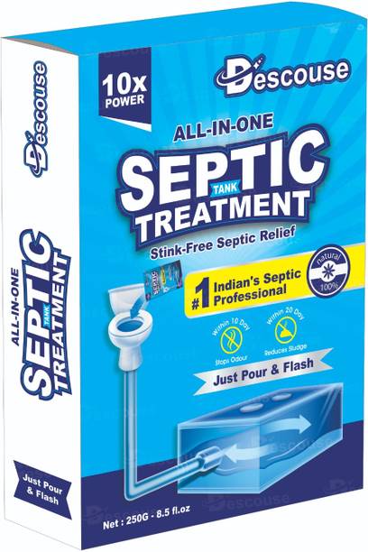 Descouse Septic Tank Cleaning Powder 10X Powerful 5-In-1 Formula Powder Drain Opener