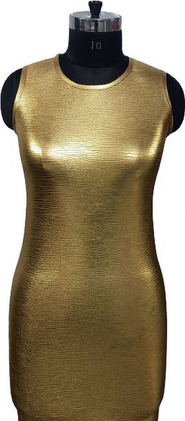 Women Bodycon Silver Dress