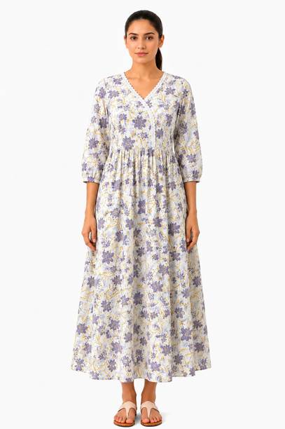 Women Maxi Pink Ankle Length Dress