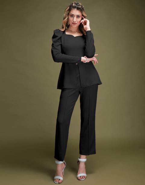 Women Co-ords Black Dress