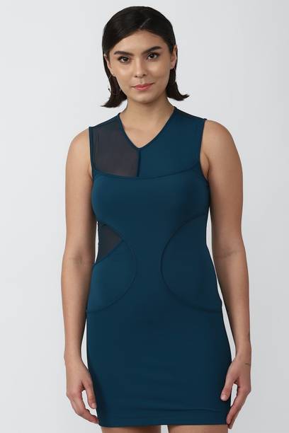 Women Tube Blue Mini/Short Dress