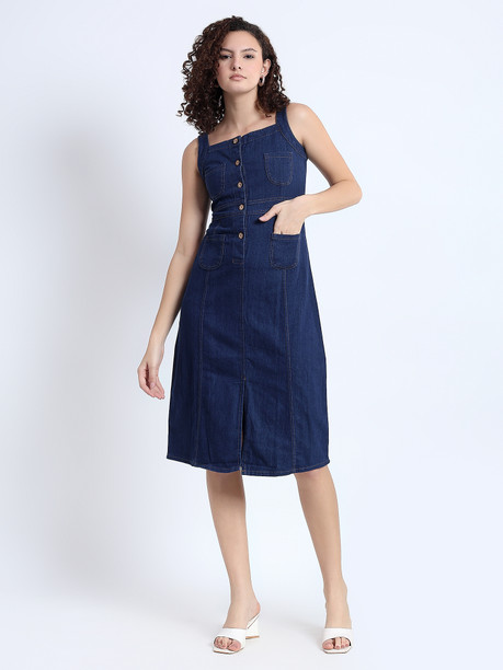 denim maxi dress online india Price History of DOLCE CRUDO Women's Notched-Collar Sleeveless Maxi-Length Light Weight Shirt from Myntra 111_16726947 The Andromeda Sage Maxi atf-kg-09.05.25 Frock Keep it carefree in Tamanho:XXL