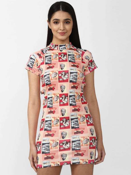 Women Sheath Multicolor Mini/Short Dress