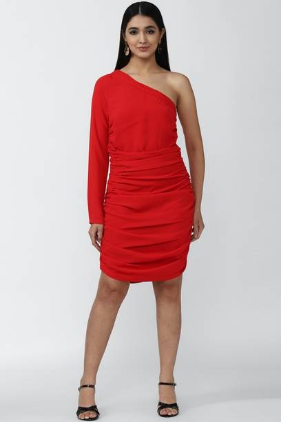 Women A-line Red Mini/Short Dress