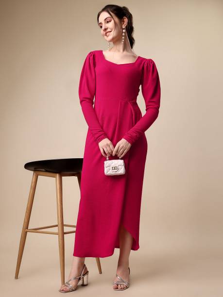Women Bodycon Pink Dress Price in India