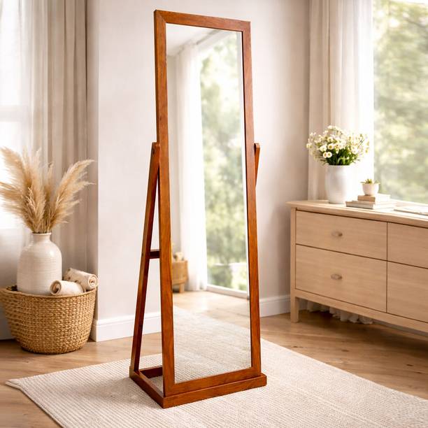 Sweven Furniture Full length Dressing Mirror | Rosewood Standing Mirror | Solid Wood Dressing Table