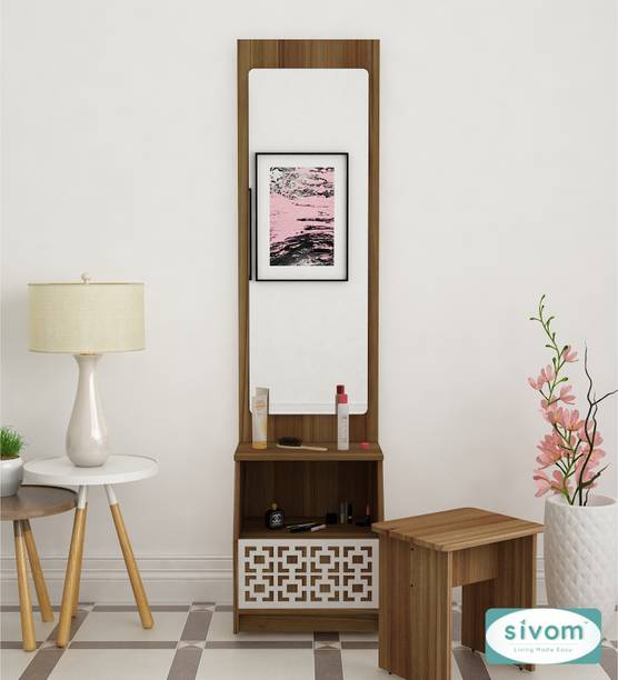 SIVOM Calvin Dressing Table with Stool Engineered Wood Dressing Table