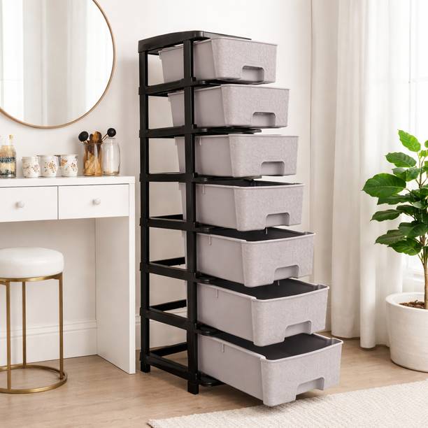 Vallaree 7 Layer Dressing Table Storage Organizer Multipurpose Plastic Dressing Table