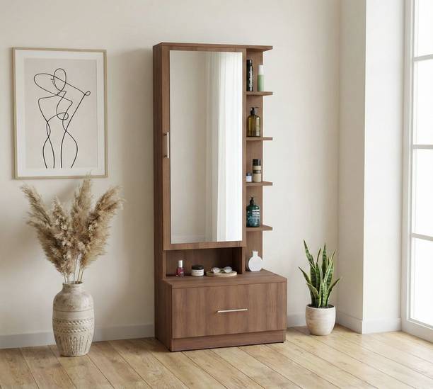 Aspirata Furniture Wooden Dressing Table With Storage/Wooden Makeup Vanity Dressing Table For Home Engineered Wood Dressing Table