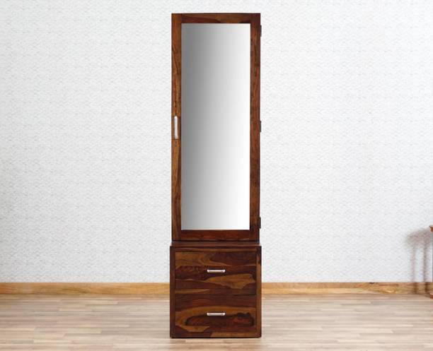 Woodefly Sheesham Wood Dressing Table with Door Storage Solid Wood Dressing Table Solid Wood Dressing Table
