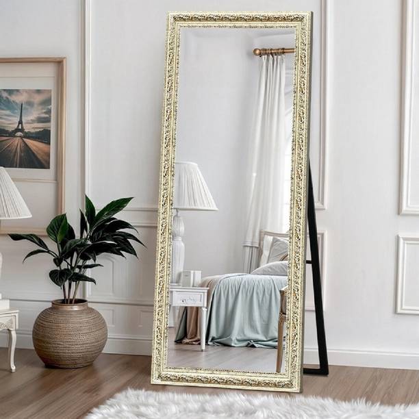 kaevion 65"x22" (5.25 ft) Ornate Antique Full-Length Floor Dressing Mirror with Stand Glass Dressing Table