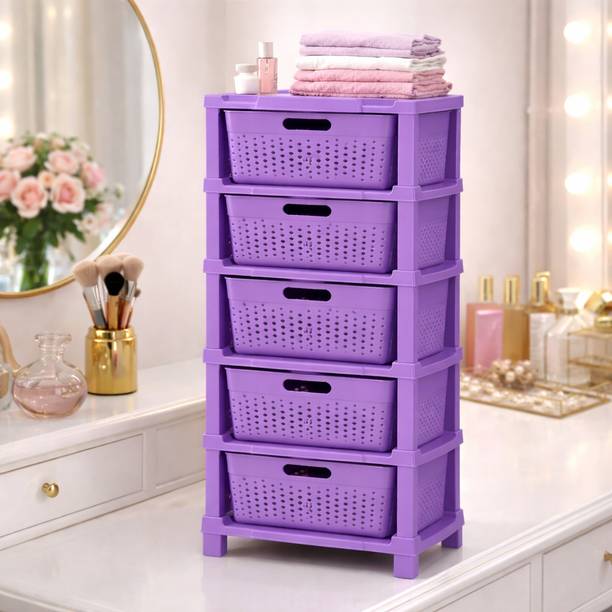 Vallaree 5 Layer Dressing Table Storage Organizer Multipurpose Plastic Dressing Table