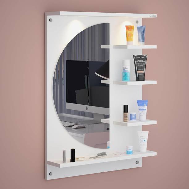 ANIKAA LED Light Dressing Mirror Engineered Wood Dressing Table