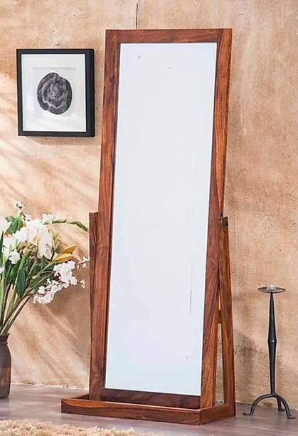 Tannu Craft Dressing Table Sheesham Wood Mirror for Bedroom Mirror with Stand/ Wall Mounted Solid Wood Dressing Table