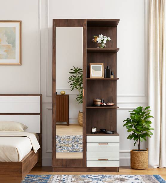 Outkraft PORTLAND DRESSING UNIT L IN DUSKY BASALT WITH CERAMIC WHITE FINISH Engineered Wood Dressing Table