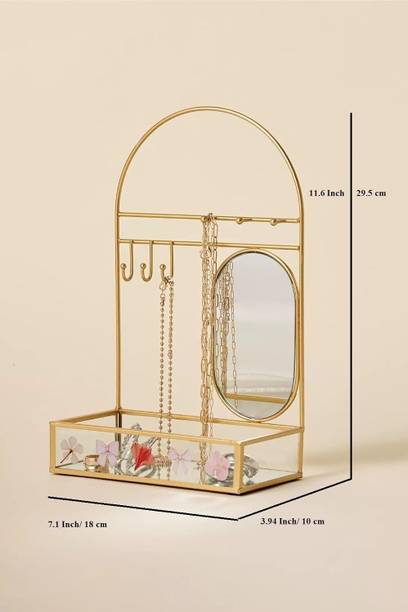 GOODMARK PRODUCTS : The Mark of Excellence GOODMARK PRODUCTS : The Mark of Excellence Arch Shape Mirror Jewelry Stand Metal Dressing Table