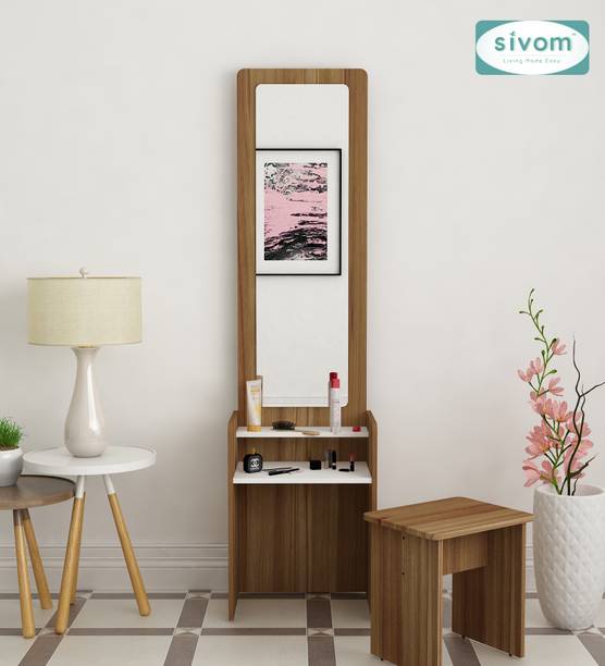 SIVOM Edwin Dressing Table with Stool Engineered Wood Dressing Table