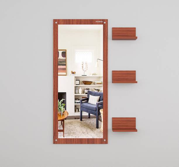 ERAWUD New Design Stylish Wall Hanging Mirror For Home Décor Living Room Engineered Wood Dressing Table