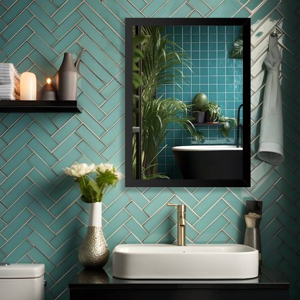 kaevion Home Decor Wall Mounted Mirror for Bedroom Living-Room Vanity Farmhouse Glass Dressing Table